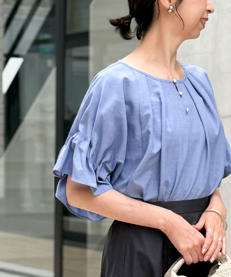 サップタンブラー2WAY袖ギャザーブラウス