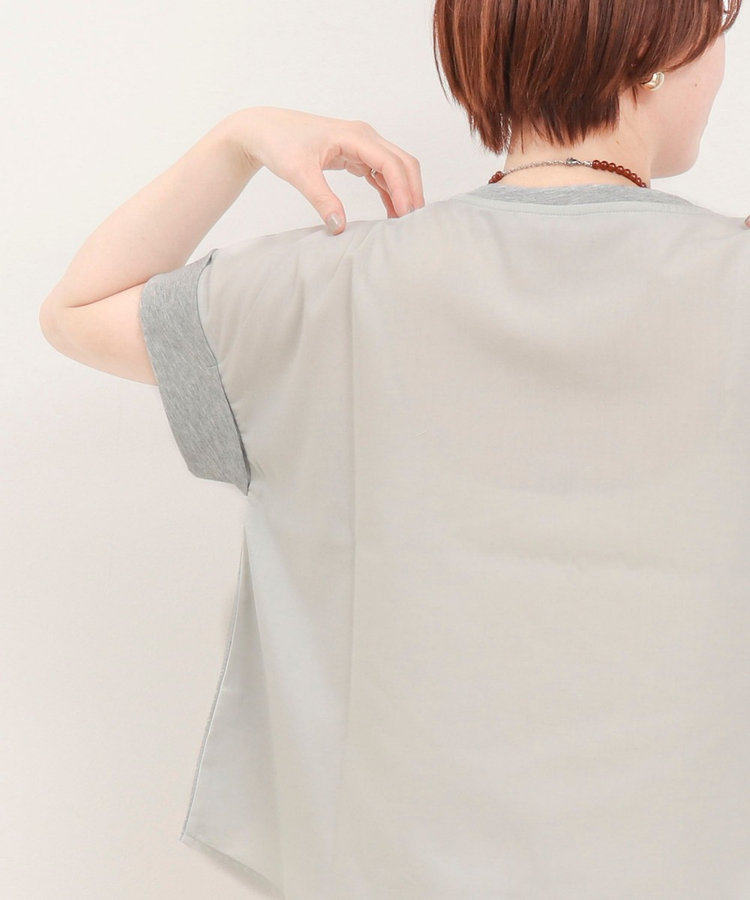異素材バイカラーＴシャツ