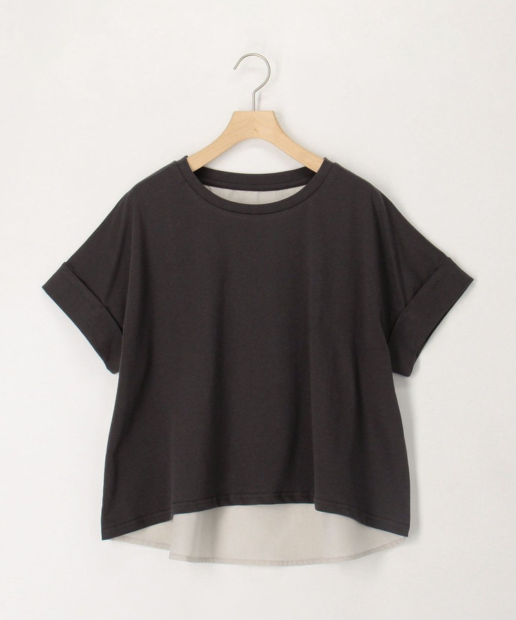 異素材バイカラーＴシャツ