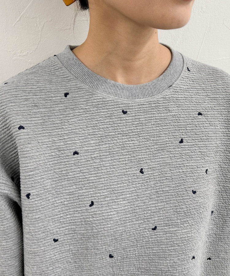 ハート刺繍スウェットプルオーバー（4-0337-6-23-005）｜fredy