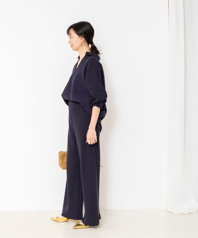 【NOLLEY’S mgr.松葉☆別注サイズ・一部WEB限定カラーアイテム】《セットアップ対応》ウォッシャブルツイルバイヤス美脚パンツ