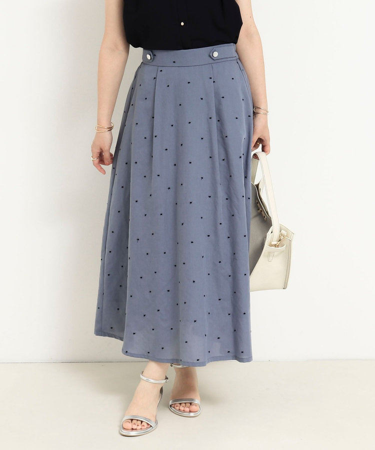 会員限定 BLACK FRIDAY対象］刺繍ドットスカート（5-0807-3-06-001