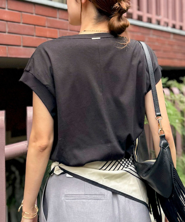 《ノーリーズオリジナル美容Tシャツ》シルクアミノ酸加工オーバーノースリーブ