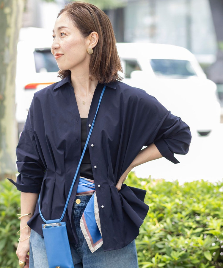 【WEB＆一部店舗限定カラー】ストレッチタフタスキッパータックシャツ