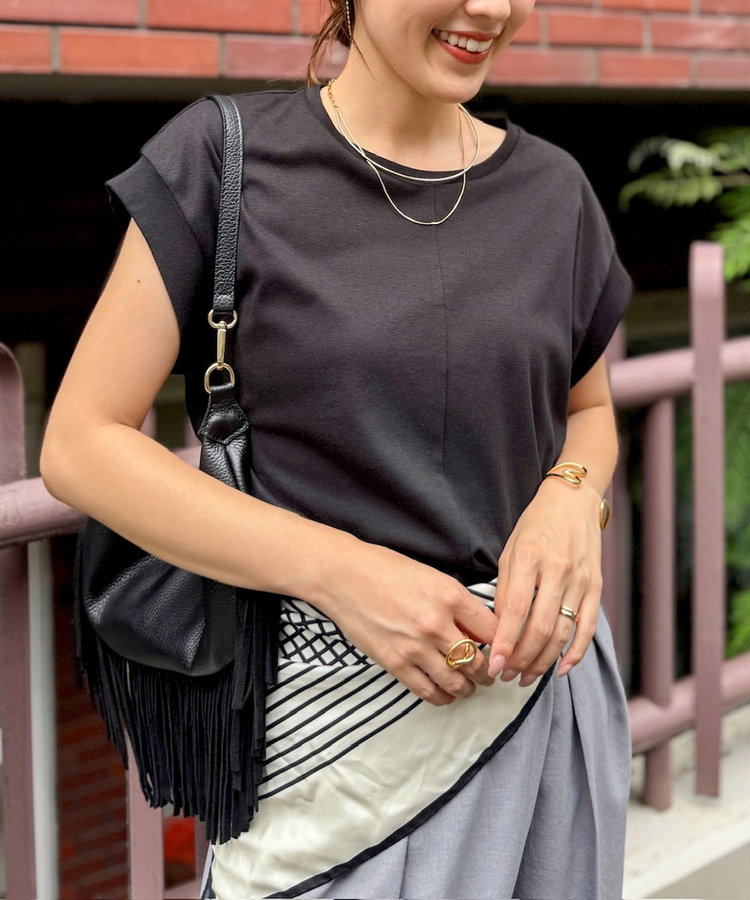 《ノーリーズオリジナル美容Tシャツ》シルクアミノ酸加工オーバーノースリーブ
