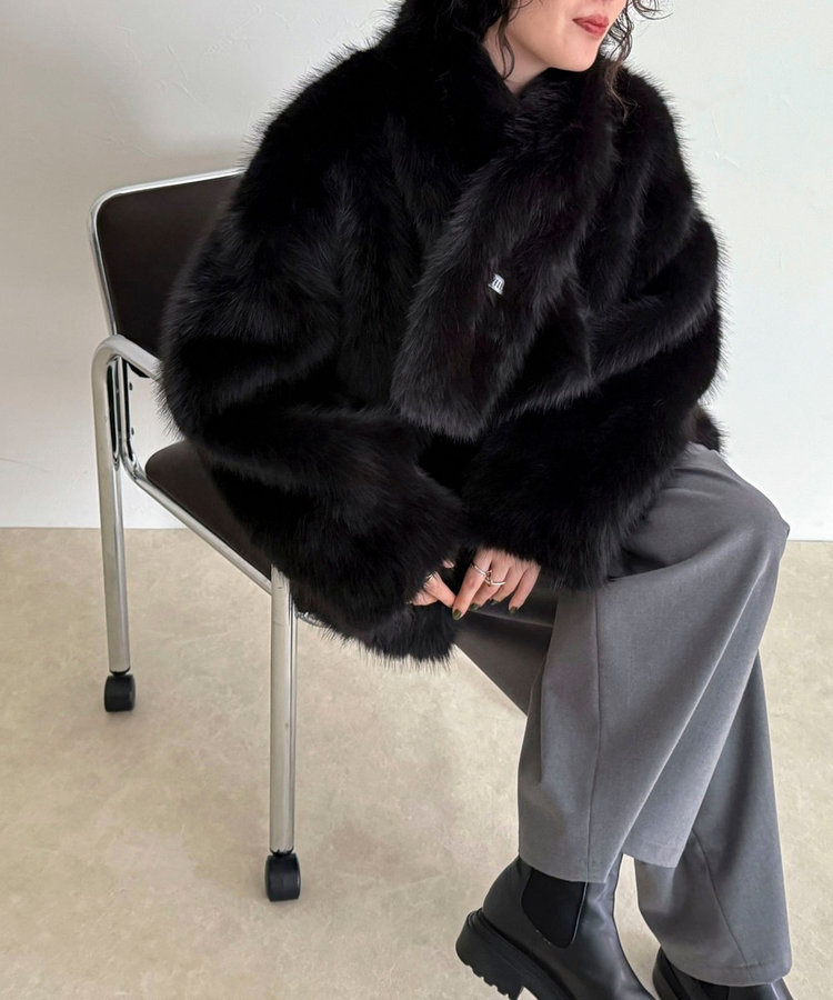 ファーコート ブラック kmrii ifsixwasnine ファーコート ブラック kmrii ifsixwasnine ファーコート ブラック