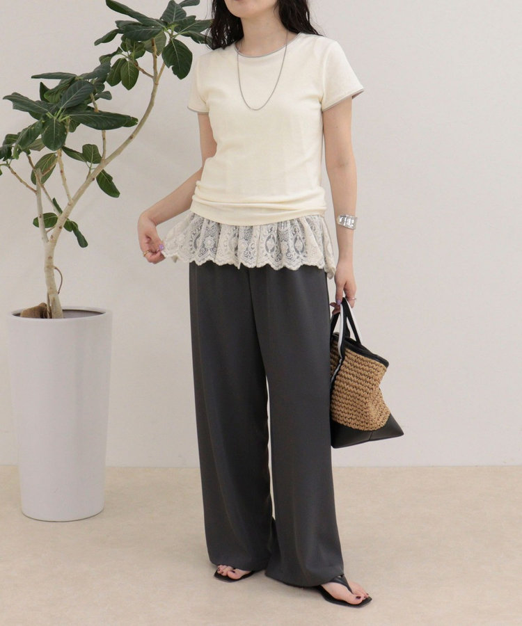 リンガー配色Tシャツ