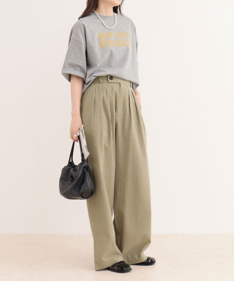 ［WEB限定 SPECIAL SALE！］《セットアップ対応》ギンガム/無地タックパンツ