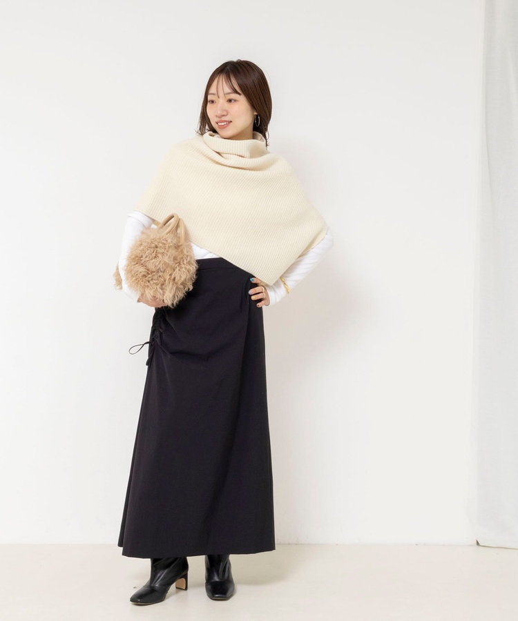 【追加】《手洗い可能》マルチWAYニットポンチョ