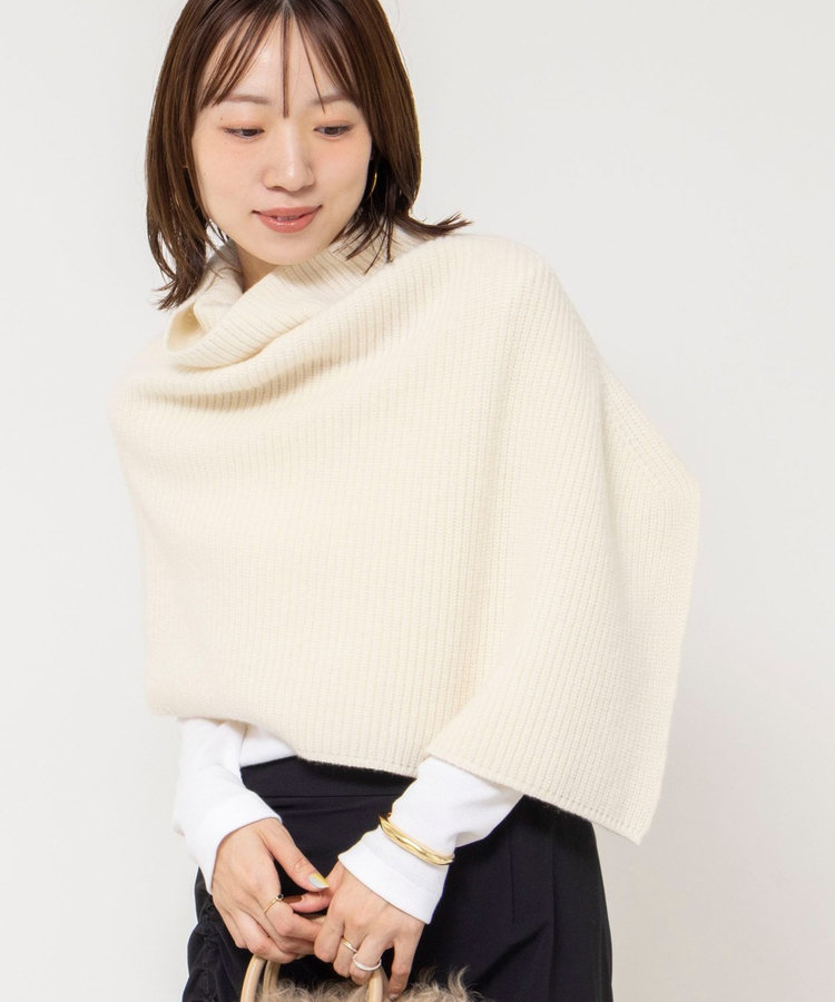 【追加】《手洗い可能》マルチWAYニットポンチョ