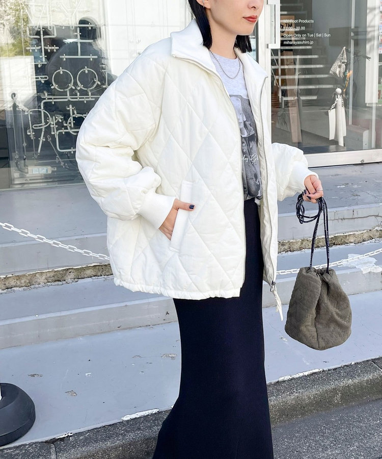 会員限定 BLACK FRIDAY対象］リブ衿キルティングブルゾン（4-0337-6-24