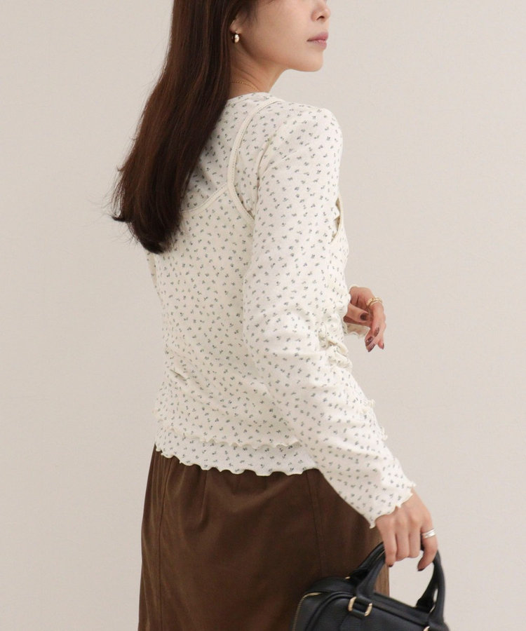 ［FREDY＆GLOSTER限定 TIME SALE！］パターンメッシュプルオーバーカットソー