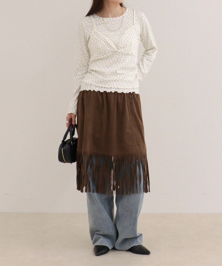 ［FREDY＆GLOSTER限定 TIME SALE！］パターンメッシュプルオーバーカットソー