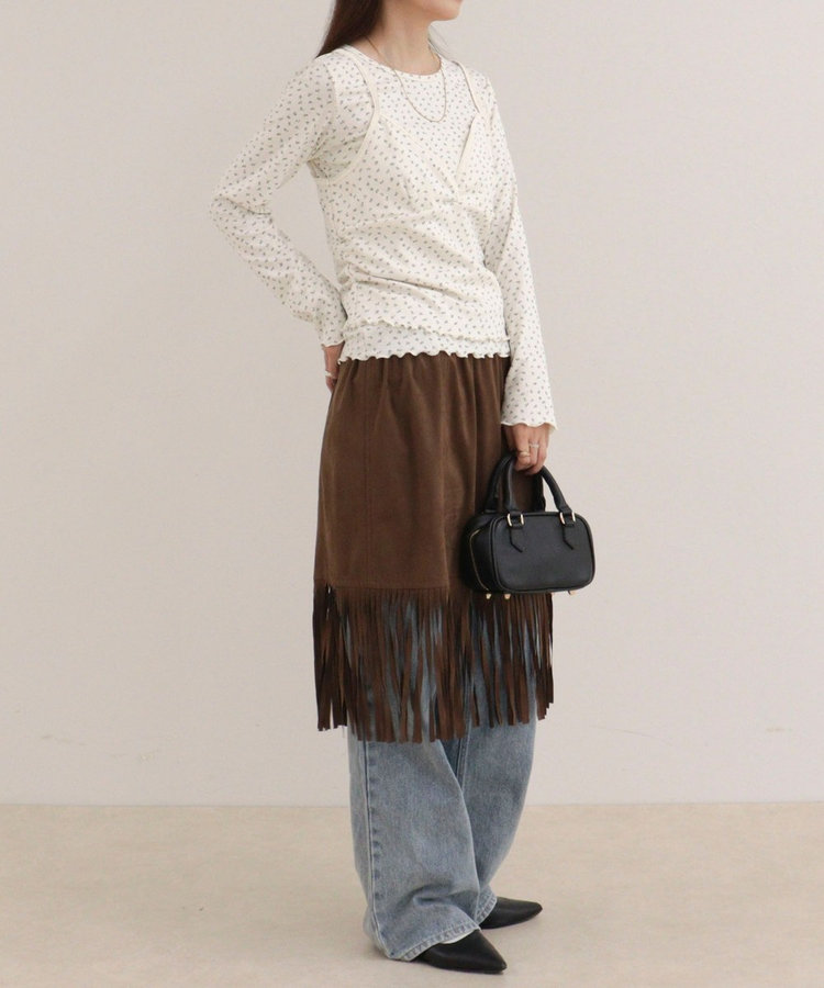 ［FREDY＆GLOSTER限定 TIME SALE！］パターンメッシュプルオーバーカットソー