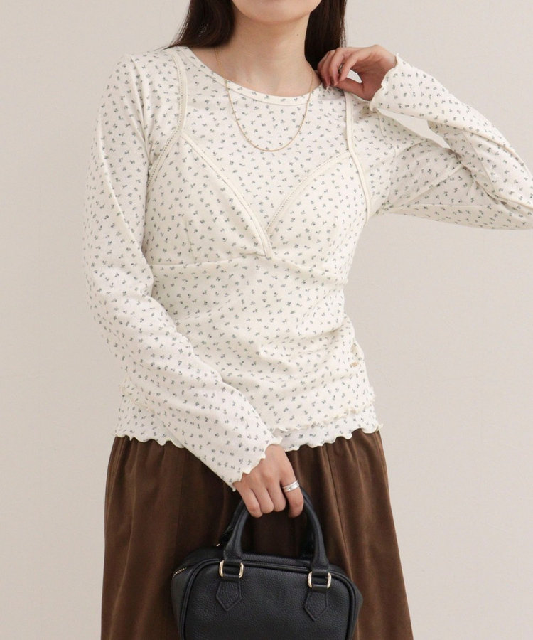 ［FREDY＆GLOSTER限定 TIME SALE！］パターンメッシュプルオーバーカットソー