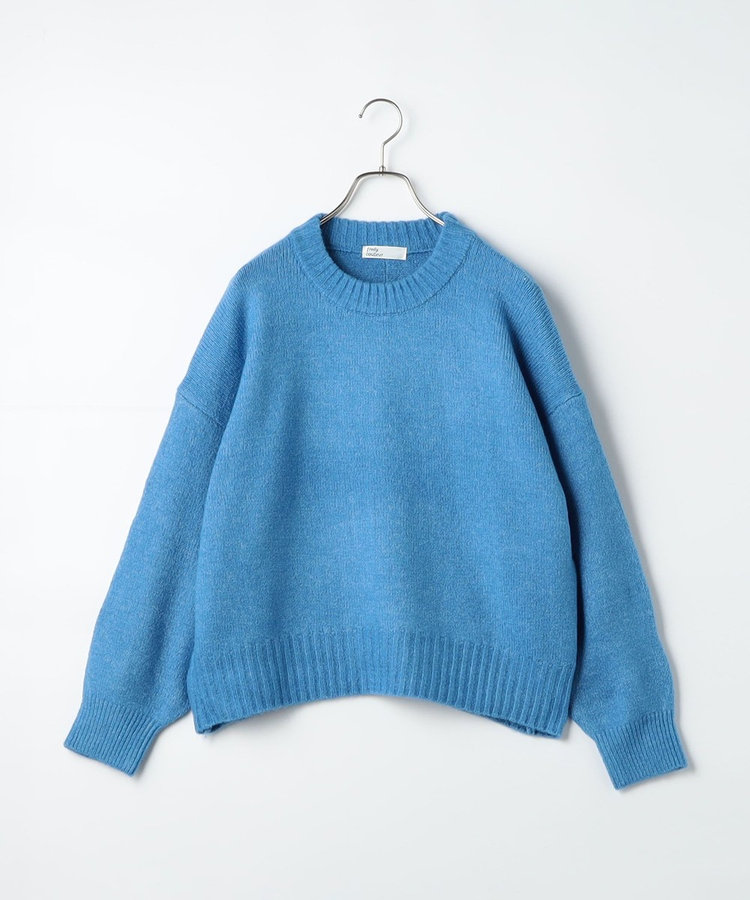 ヤクライククルーネックショート丈プルオーバーニット（5-0832-5