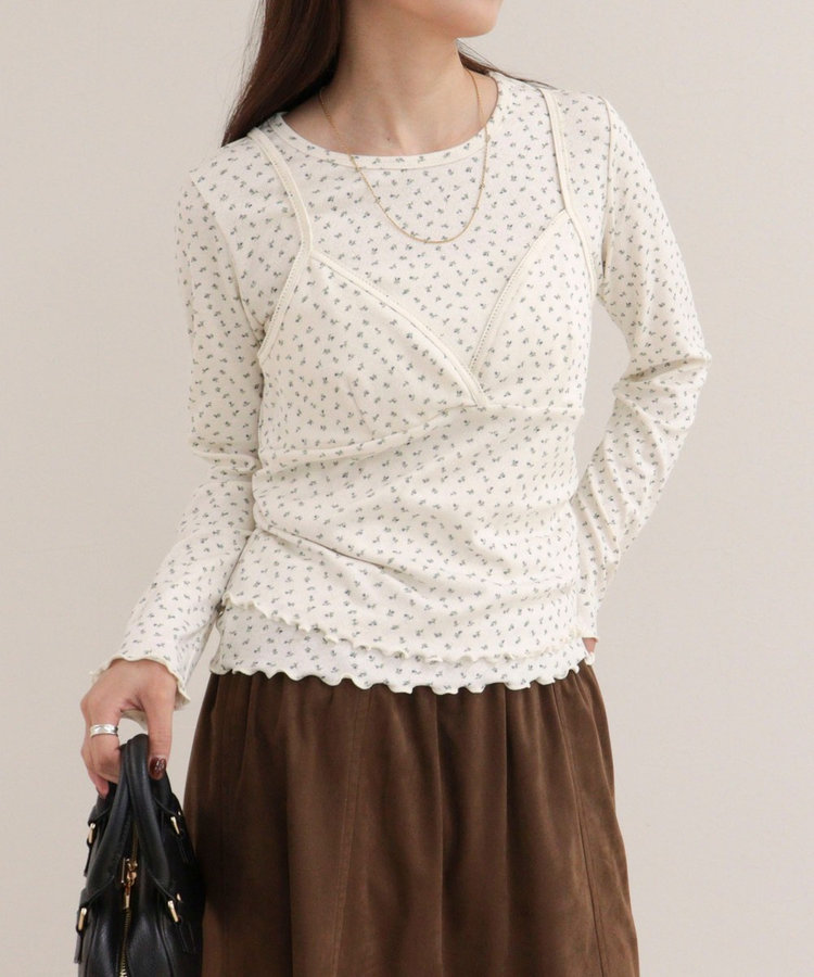 ［FREDY＆GLOSTER限定 TIME SALE！］パターンメッシュプルオーバーカットソー