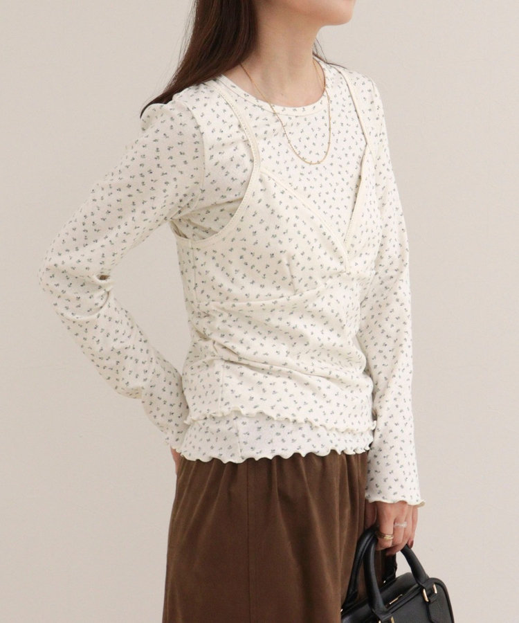 ［FREDY＆GLOSTER限定 TIME SALE！］パターンメッシュプルオーバーカットソー