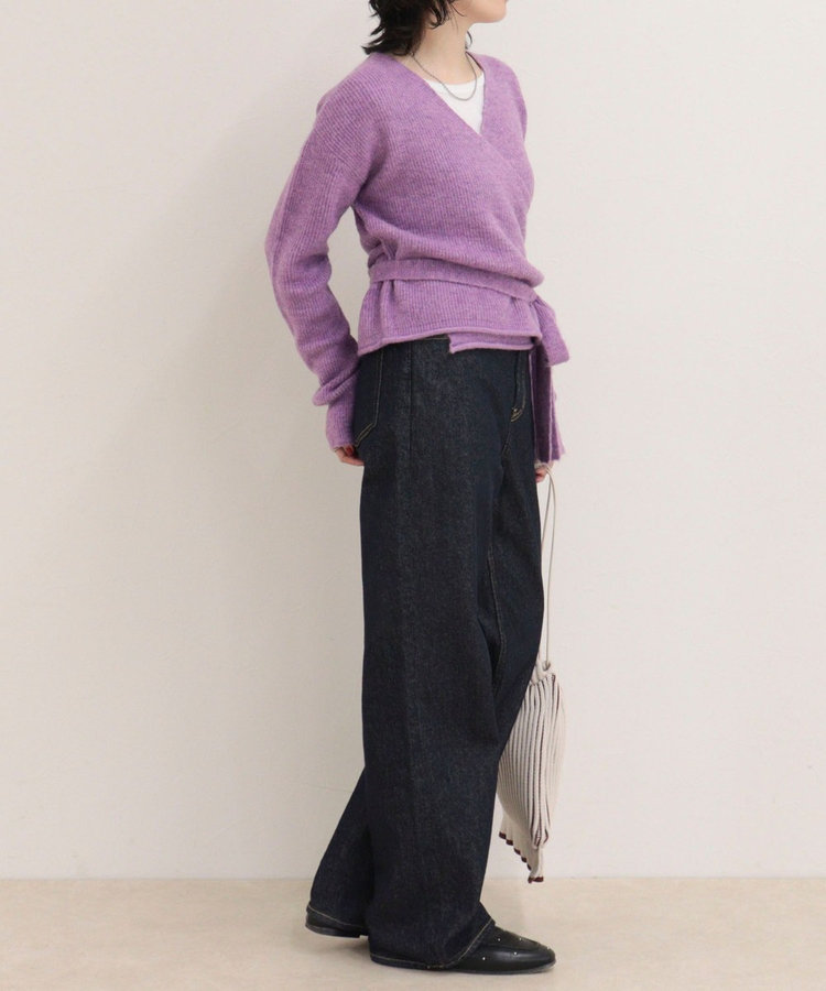 ［FREDY＆GLOSTER限定 TIME SALE！］モヘヤ混カシュクールニットプルオーバー