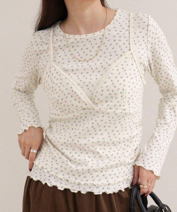 ［FREDY＆GLOSTER限定 TIME SALE！］パターンメッシュプルオーバーカットソー