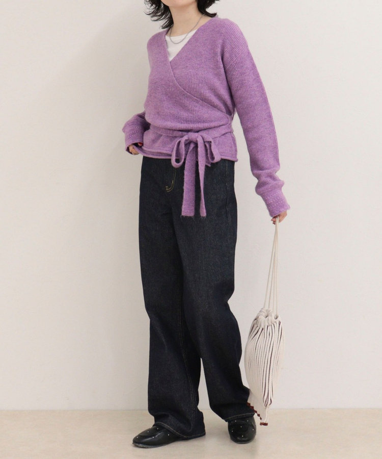 ［FREDY＆GLOSTER限定 TIME SALE！］モヘヤ混カシュクールニットプルオーバー