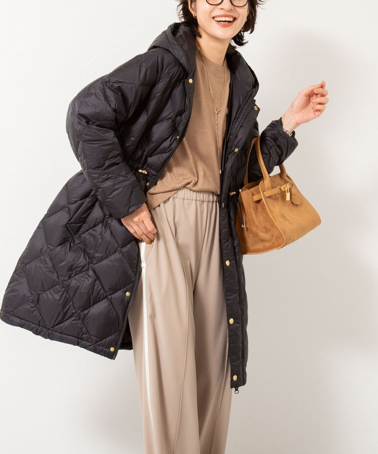 TAION/タイオン】別注ミドル丈Aラインフードダウン（5-0205-6-08-001