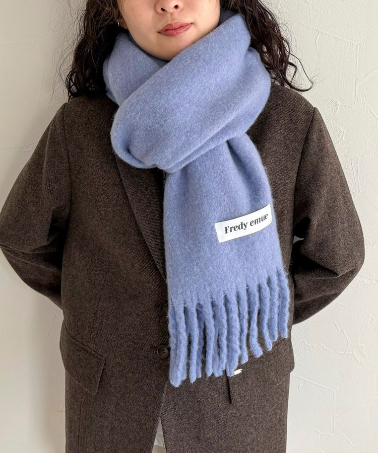 ネイビー マフラー ウール~ アソート ウール マフラー
