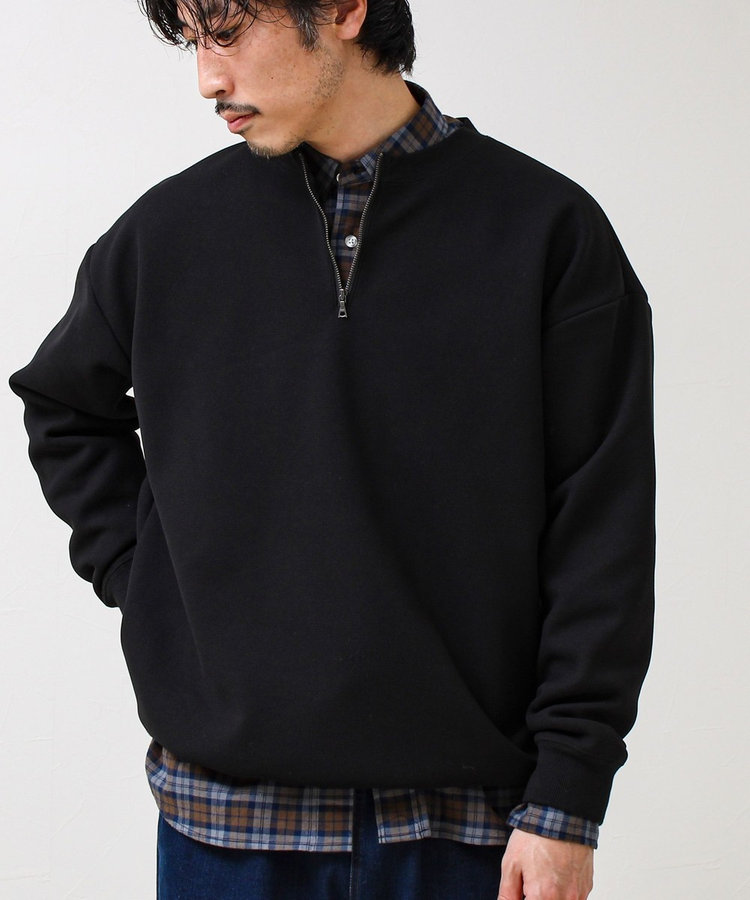 WEB限定 SPECIAL SALE！］ワッフルフリース ハーフジッププルオーバー