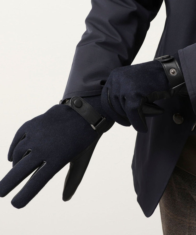 レザーフランネルコンビグローブ（5-0827-6-66-002）｜NOLLEY'S LIGHT