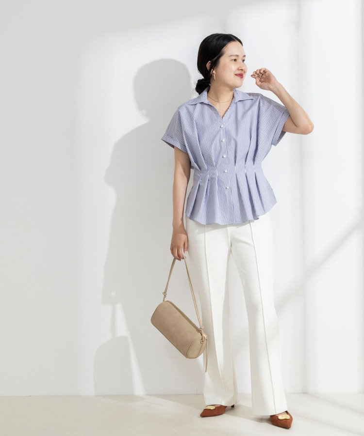 ［WEB限定 SPECIAL SALE！］《撥水》カットジョーゼットスリットパンツ