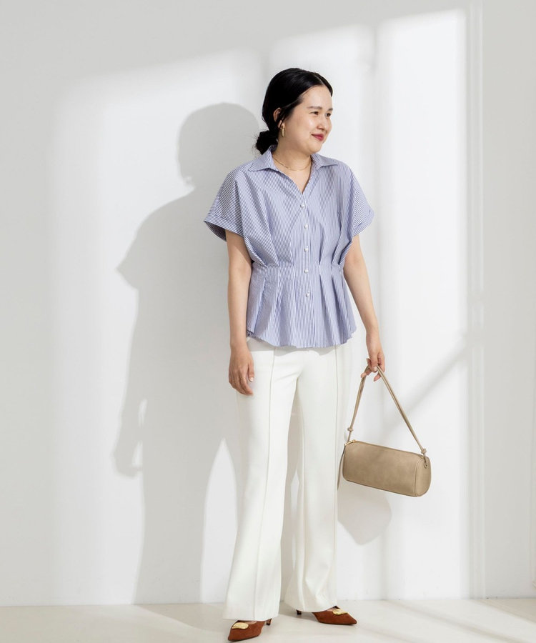 ［WEB限定 SPECIAL SALE！］《撥水》カットジョーゼットスリットパンツ