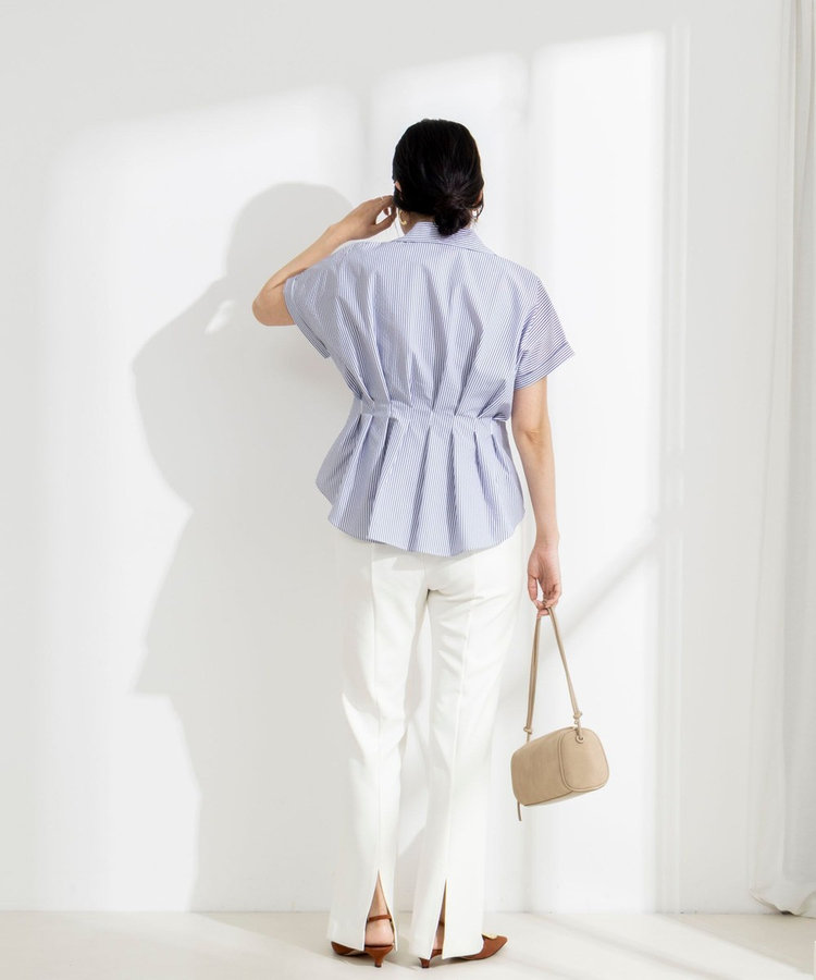［WEB限定 SPECIAL SALE！］《撥水》カットジョーゼットスリットパンツ