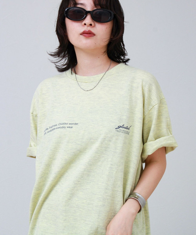 【SCREEN STARS/スクリーンスターズ】杢ボディ染め 配色ロゴ クルーネックカラーＴシャツ