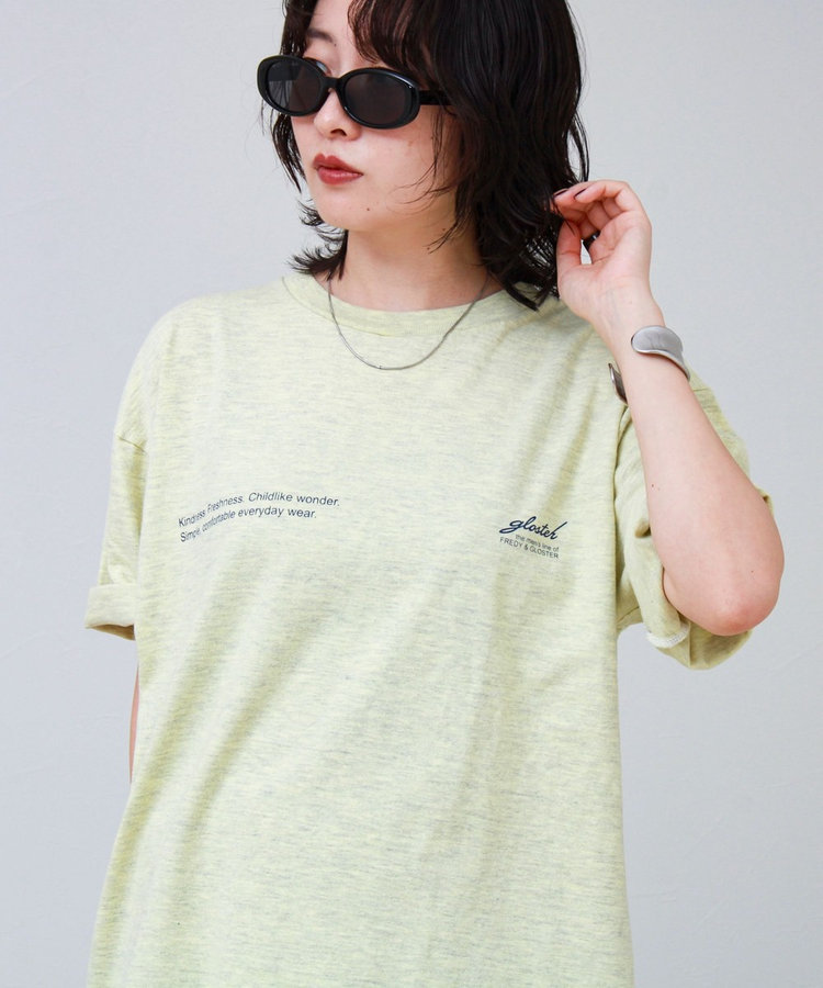 【SCREEN STARS/スクリーンスターズ】杢ボディ染め 配色ロゴ クルーネックカラーＴシャツ
