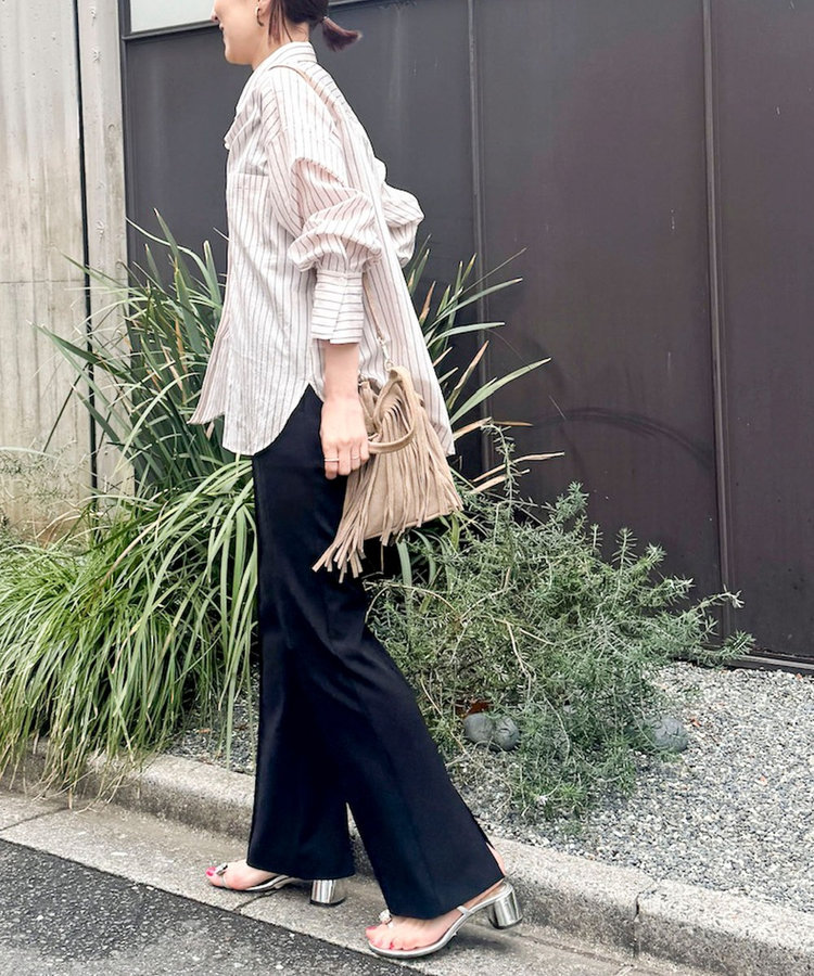 ［WEB限定 SPECIAL SALE！］《撥水》カットジョーゼットスリットパンツ