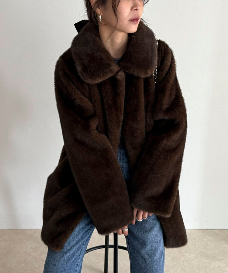 HAVELESS/ハブレス】CAROLミドル丈ファーコート（5-0335-6-24-002