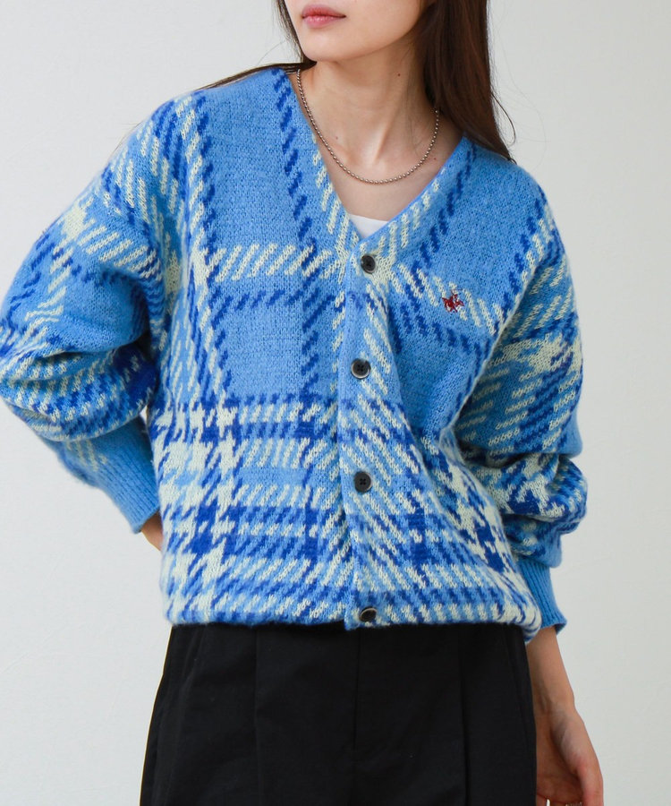 【実績品番/UNISEX】【BHPC】モヘヤタッチニットカーディガン