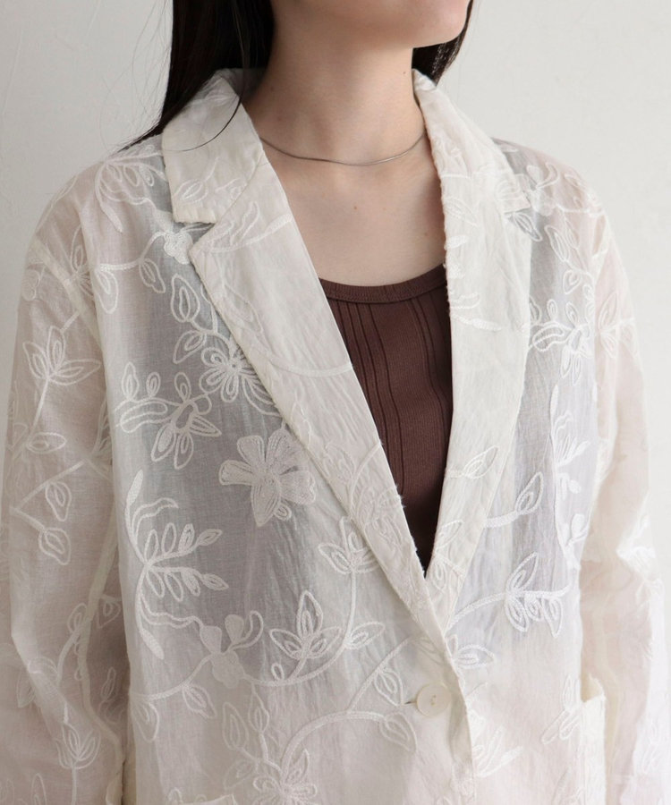 【MADE IN INDIA】シアー刺繍ジャケット
