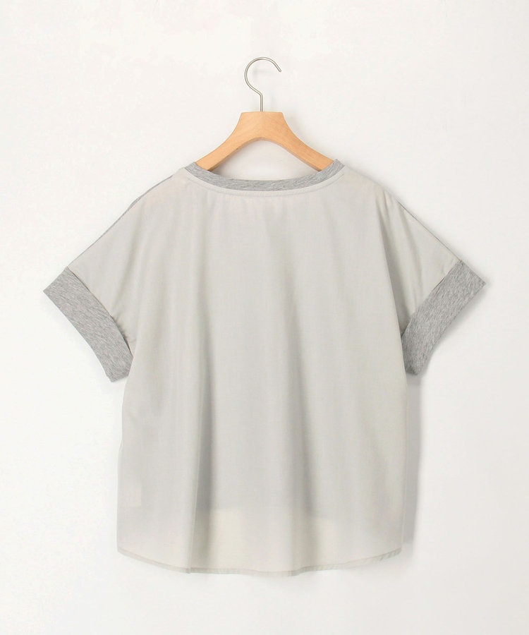 異素材バイカラーＴシャツ