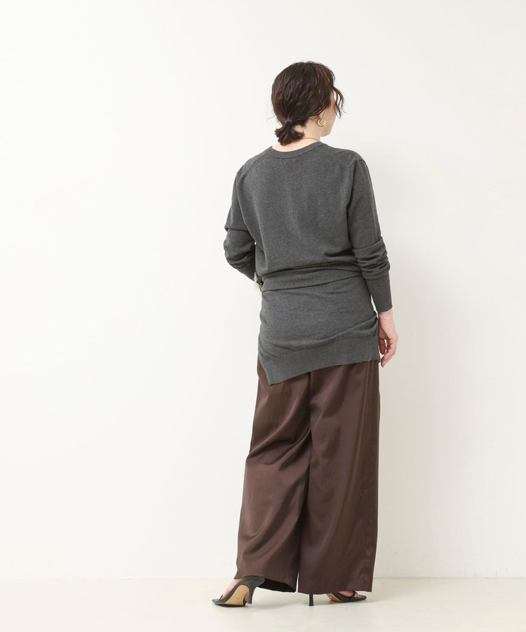【 SHOP PRESS二見別注カラー】レイヤードピース付きVネックプルオーバー