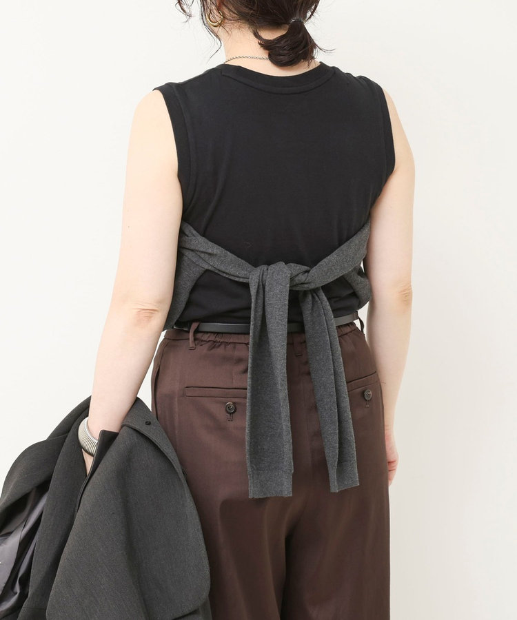 【 SHOP PRESS二見別注カラー】レイヤードピース付きVネックプルオーバー
