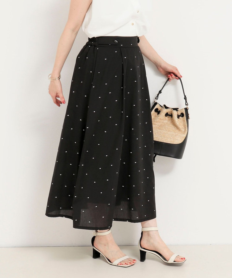 刺繍ドットスカート（5-0807-3-06-001）｜MICO COULIER(ミコクリエ