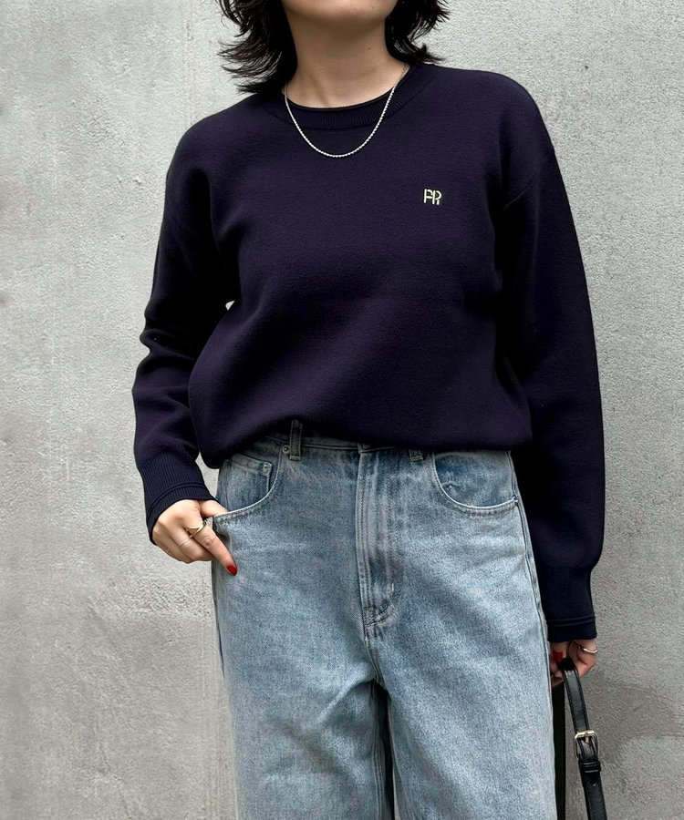 【WEB限定】FR刺繍スウェットニットプルオーバー