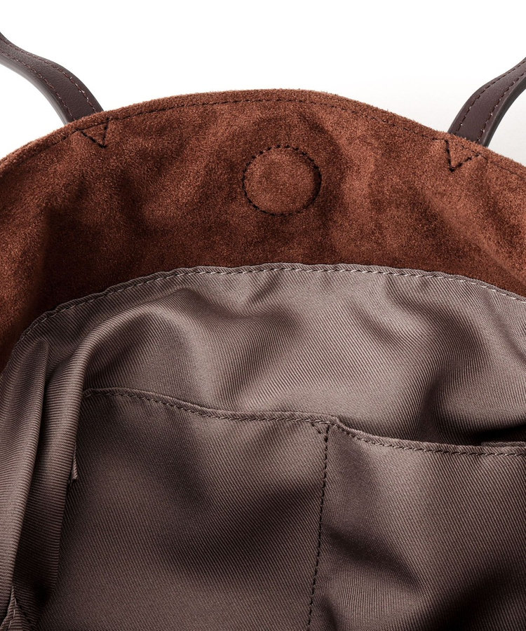 【Un coeur/アンクール】K906021 SUEDE DRAPE 2WAY TOTE