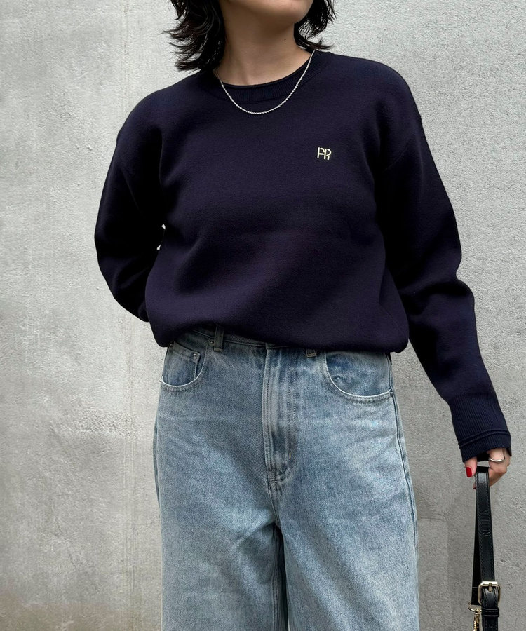 【WEB限定】FR刺繍スウェットニットプルオーバー
