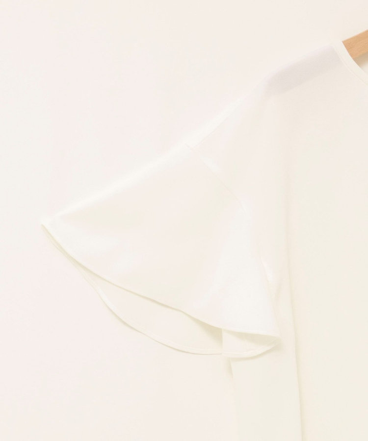 【WEB限定】ウォッシャブルストレッチジョーゼットラッフル袖ブラウス