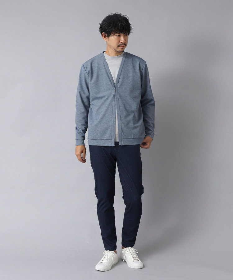 【ACTIVE SECT】《限定展開》ストレッチミラノリブワンボタンカーディガン 25AW