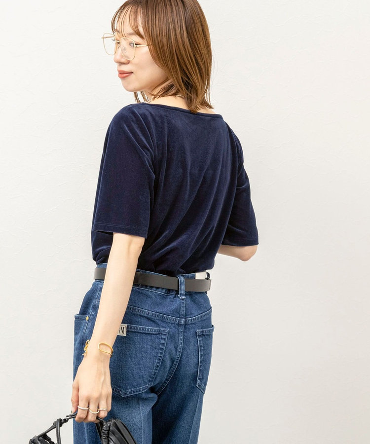 《接触冷感》ウォッシャブルシアーベロア2WAYプルオーバー