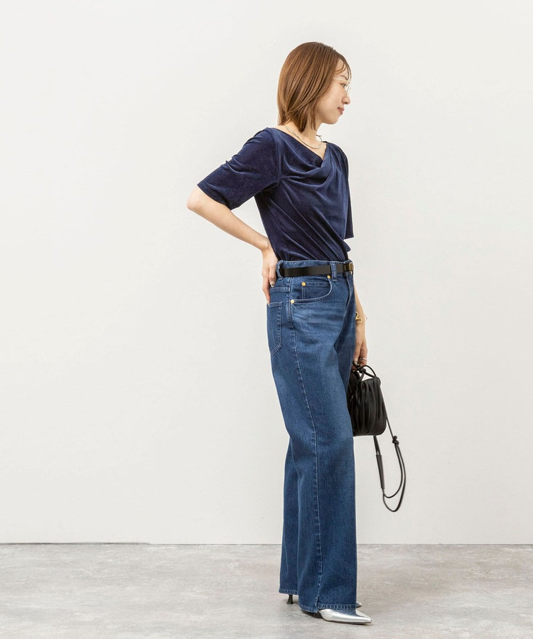 《接触冷感》ウォッシャブルシアーベロア2WAYプルオーバー