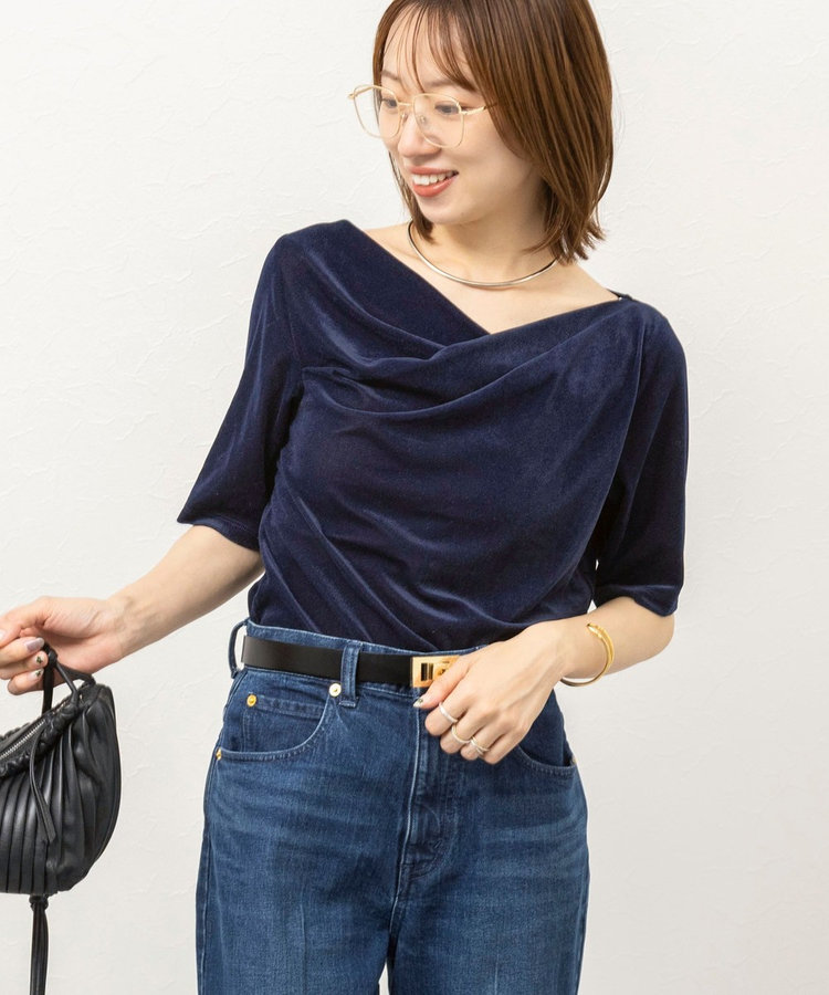 《接触冷感》ウォッシャブルシアーベロア2WAYプルオーバー